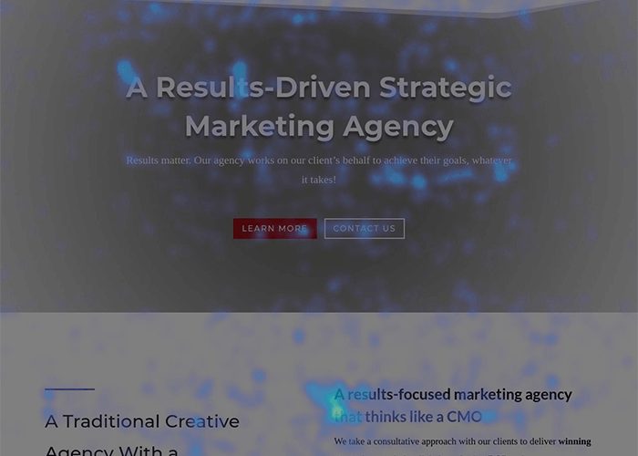 heat map of marketing agency website