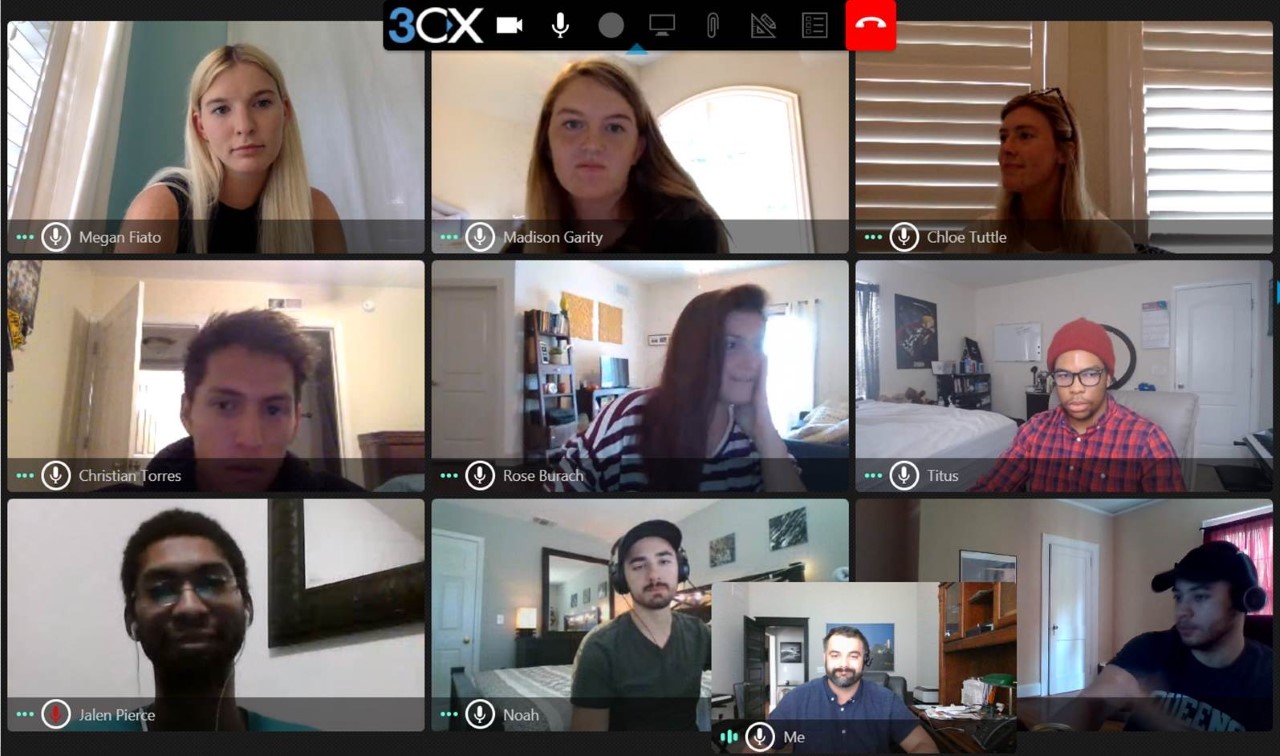 wit group team marketing agency corona virus marketing agency team meeting during the coronavirus to create a marketing campaign