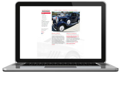 automotive international web design before