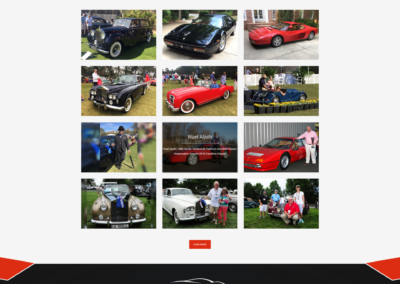 automotive international awards page web design