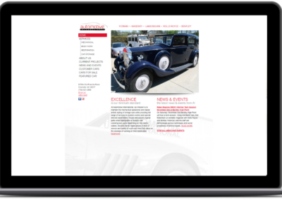 homepage web design before automotive international