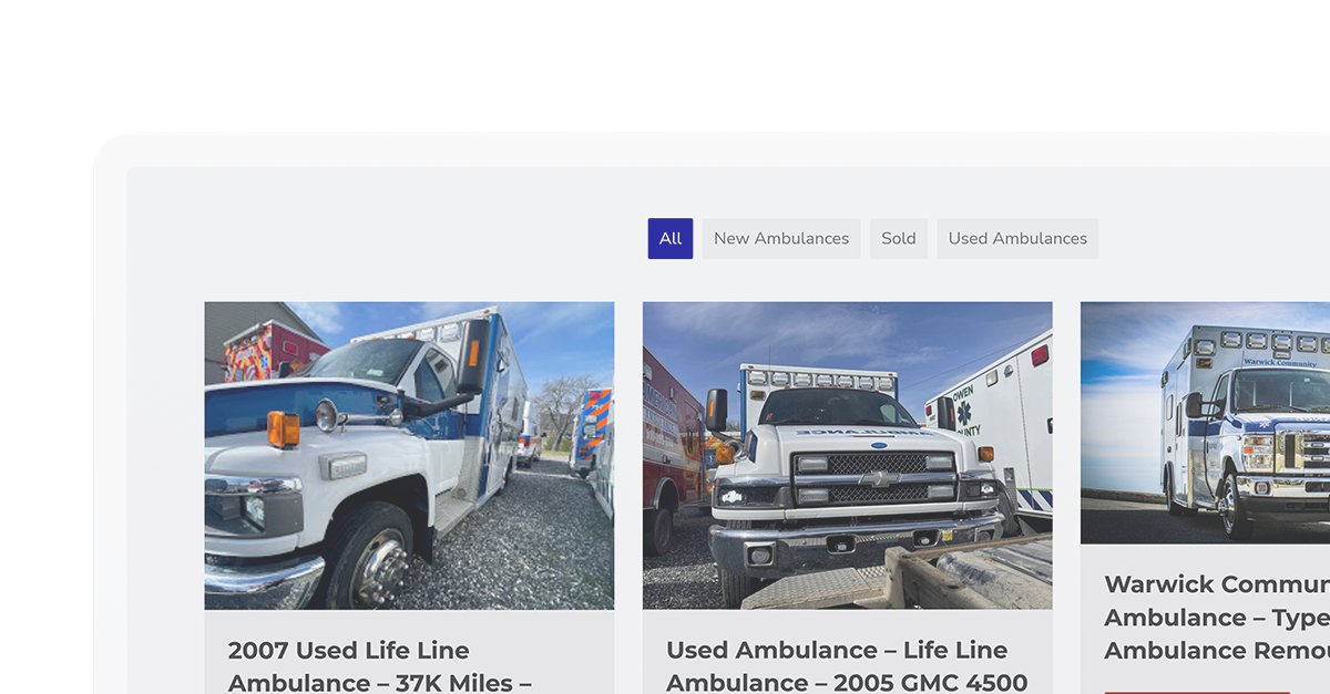 an image of the old emergency transportation assoc. website design