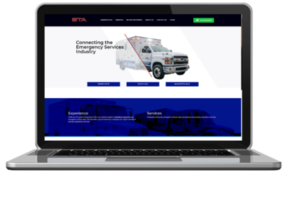 eta homepage web development ambulance