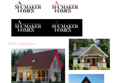 shumaker homes branding and logos