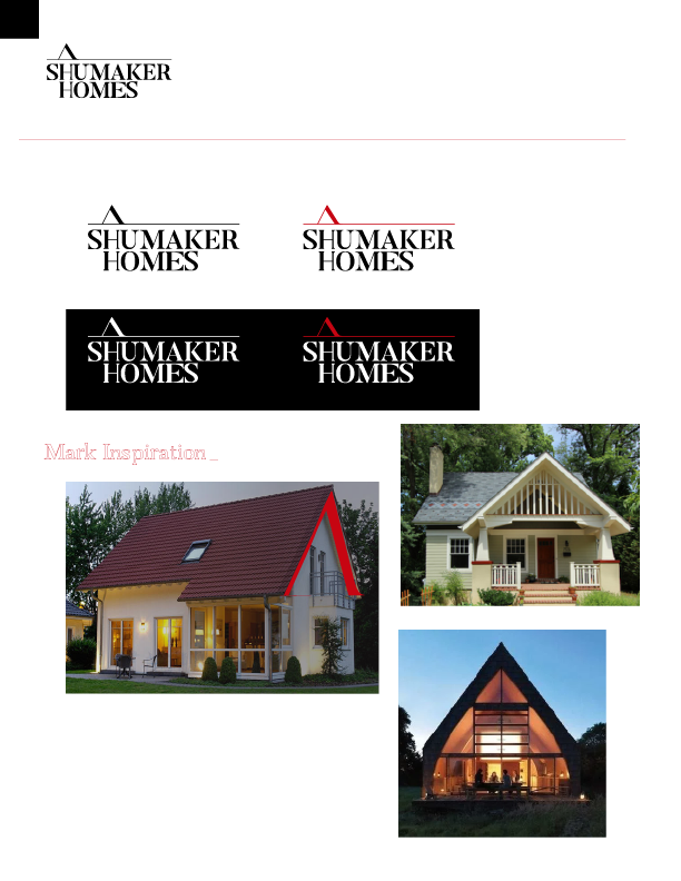 shumaker homes branding and logos