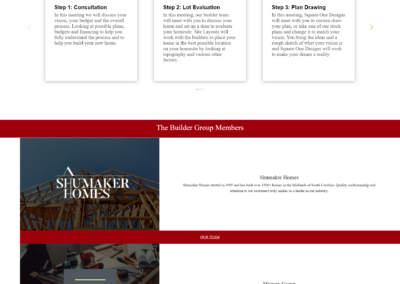 shumaker homes web design build on your land