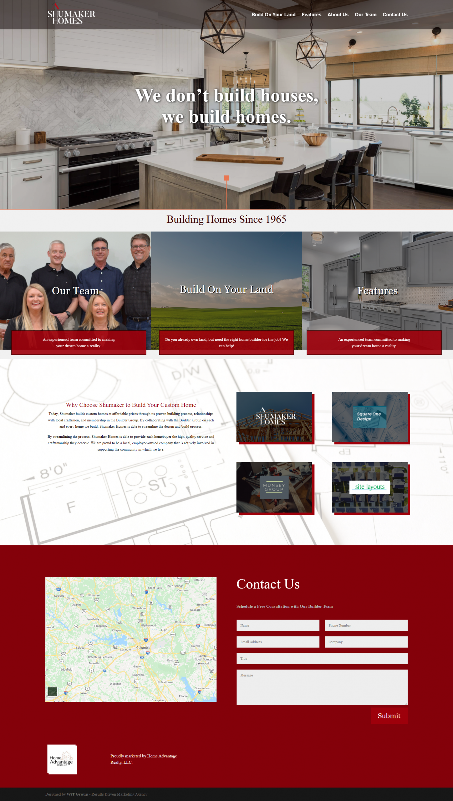 shumaker homes web design home