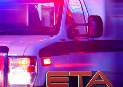 eta branding social media ad with ambulance