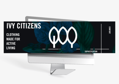 ivy citizens banner ad branding design