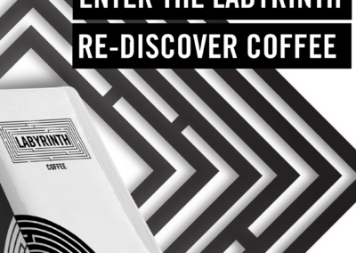 social media graphic design labyrinth coffee