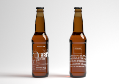 cow hollow coffee bottles design