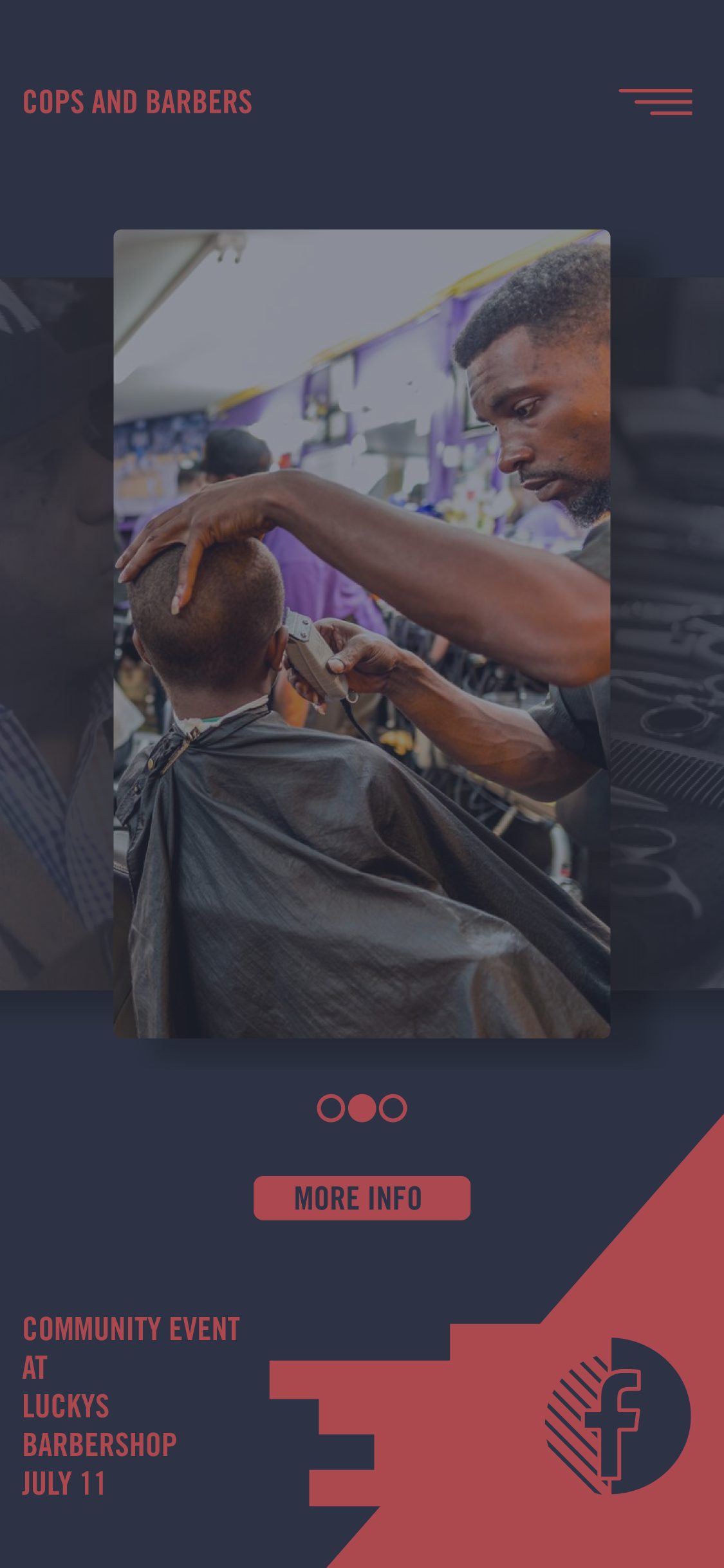 cops and barbers mobile application design