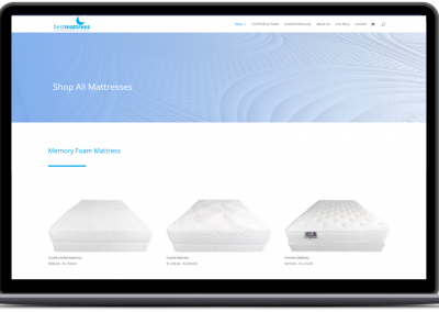 best mattress ecommerce web design mattress category page