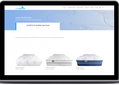 best mattress ecommerce web design mattress latex mattress page layout