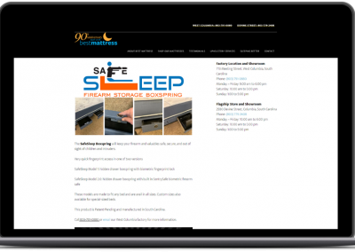 best mattress ecommerce web design old firearm box spring page