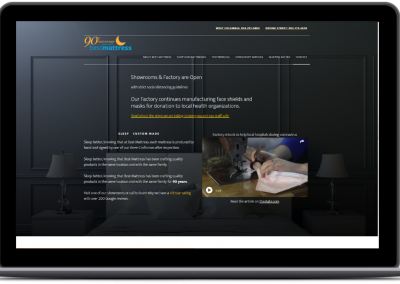 best mattress ecommerce web design old homepage