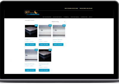 best mattress ecommerce web design old mattress search page