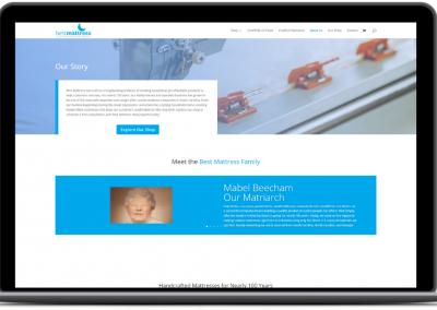 best mattress ecommerce web design mattress our story page