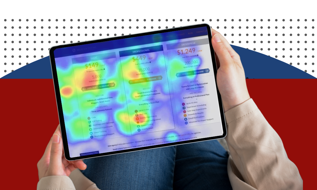 heat map being read by marketing specialist