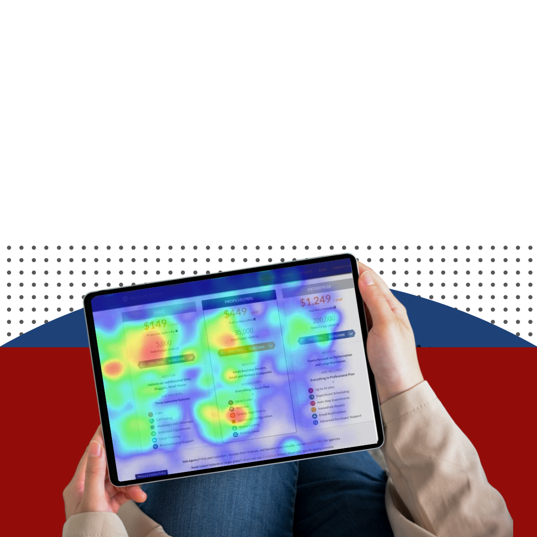 heat map being read by marketing specialist