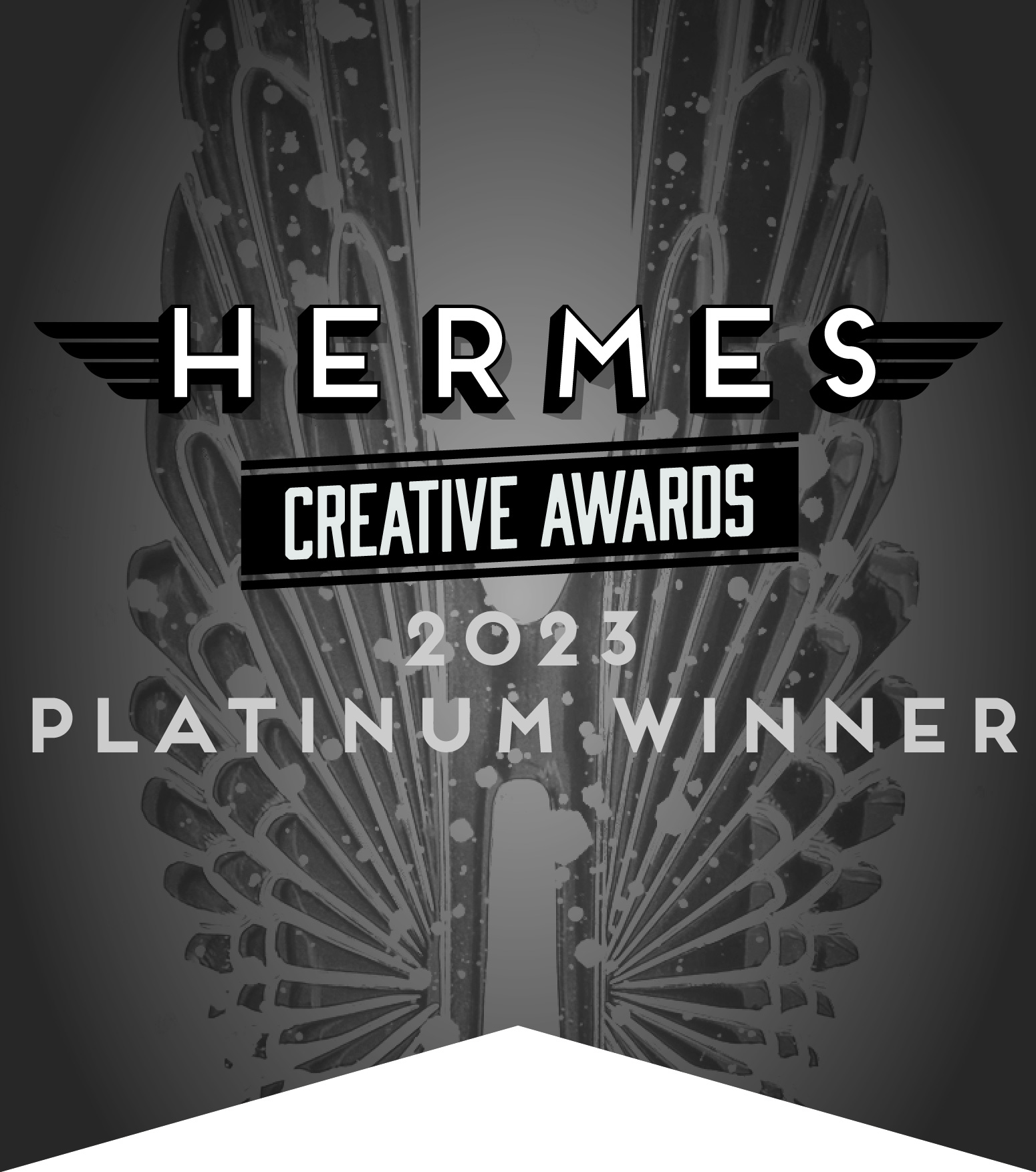 2023 platinum hermes creative award badge