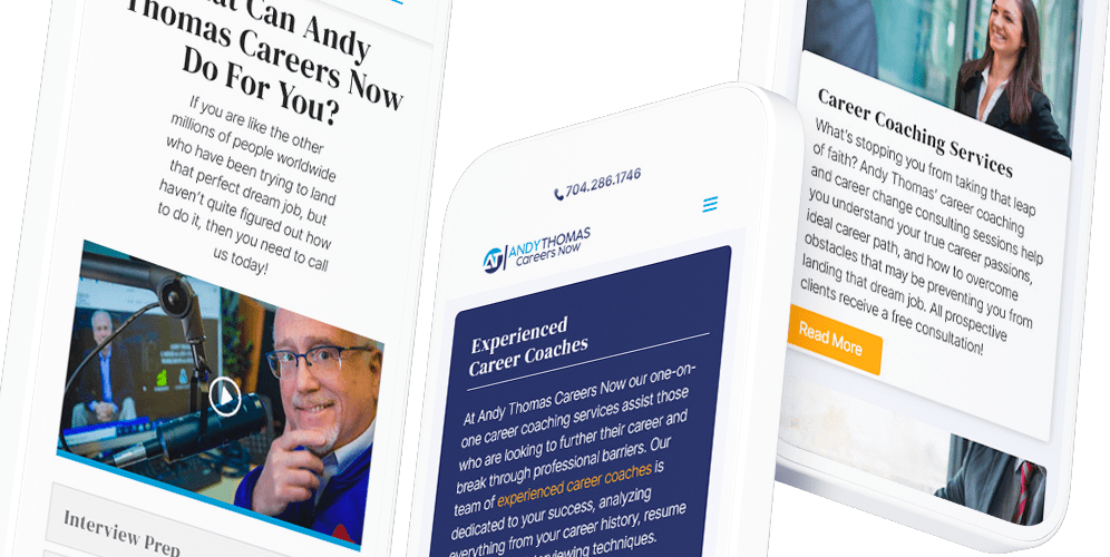 Website Redesign for Andy Thomas Careers Now