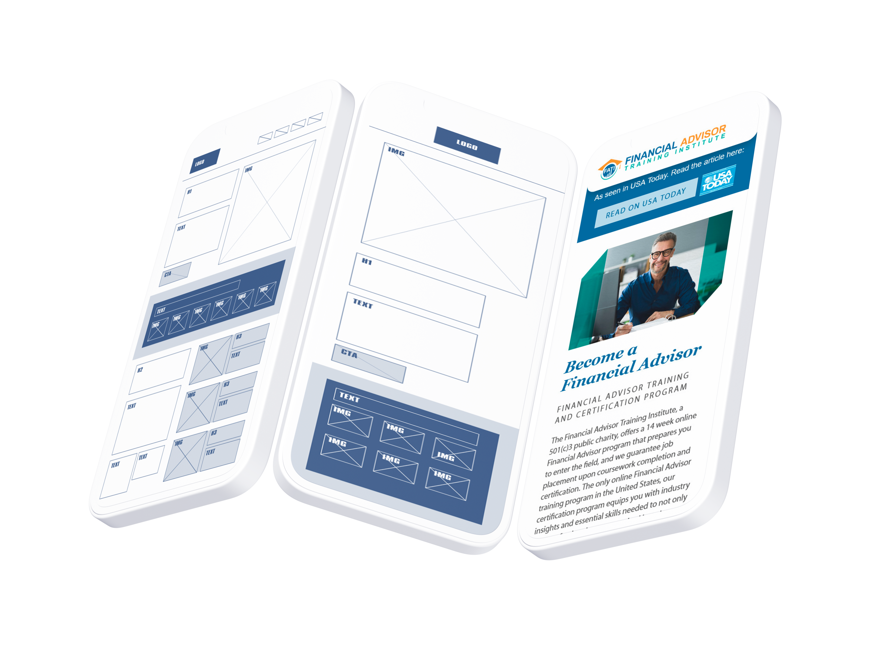 financial advisor website mobile