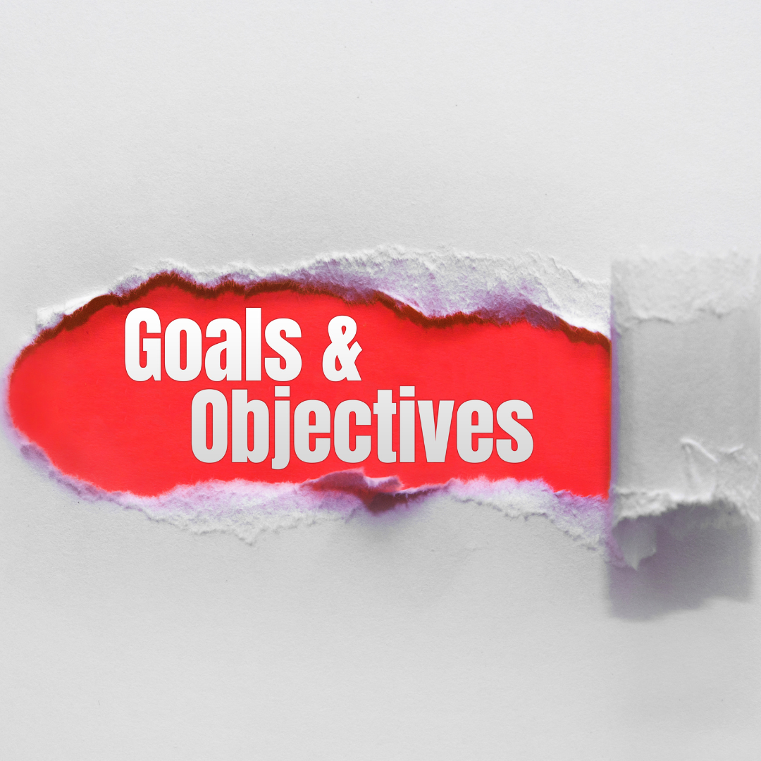 torn piece of paper revealing goals and objectives