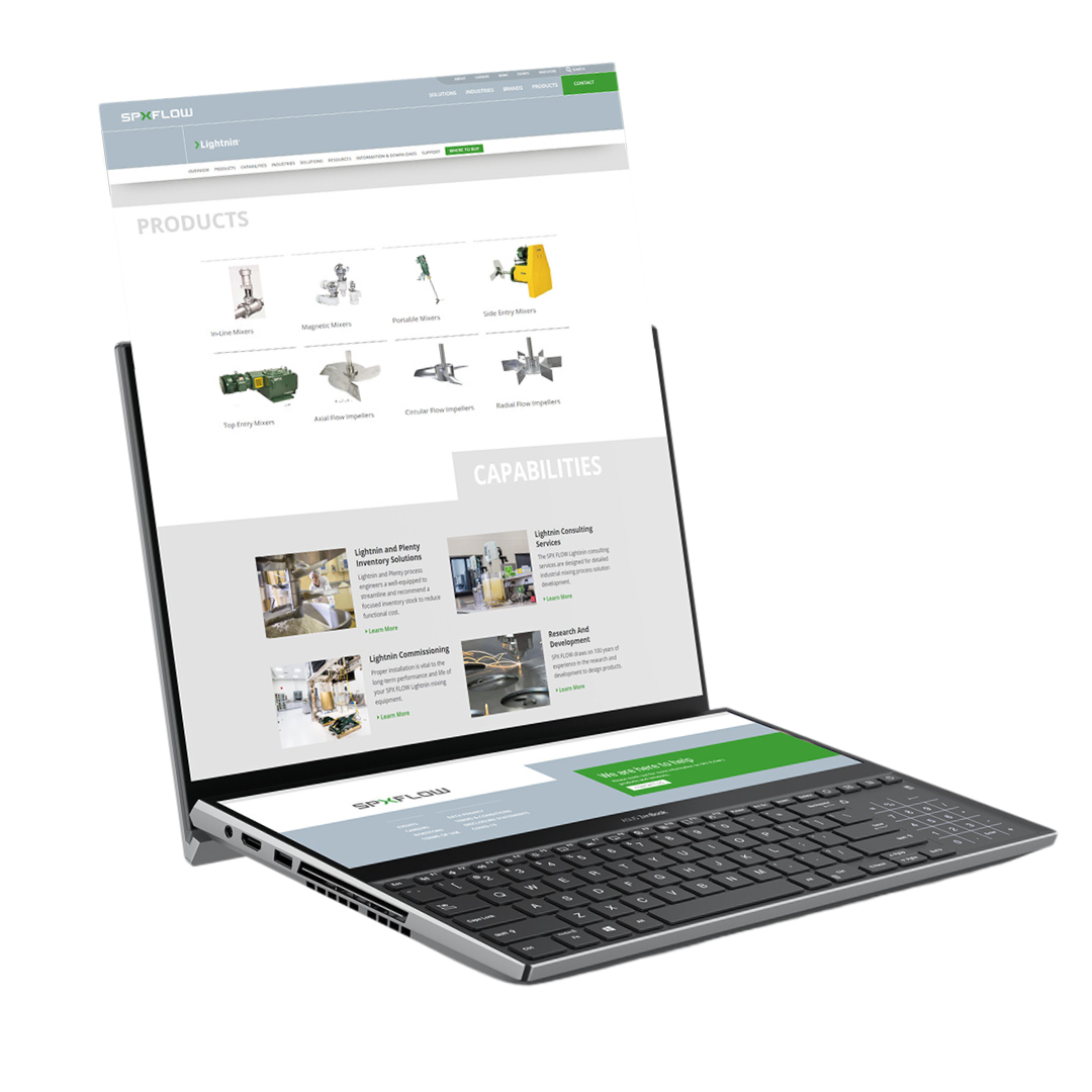 SPX Flow Laptop Product Page