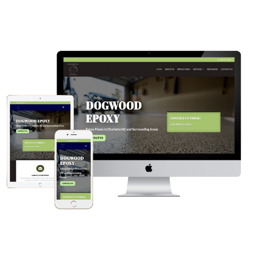dogwood epoxy homepage mockup